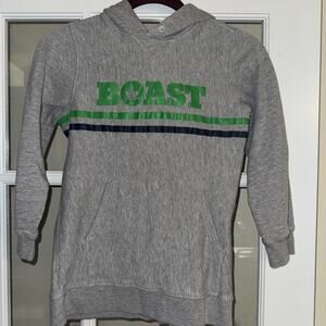 Boast Hoodie Pullover Gray Size L kangaroo pocket pot leaf